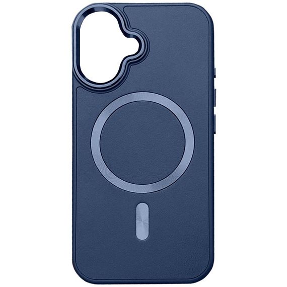 Кожаный чехол SnapCase with MagSafe для Apple iPhone 16 (6.1") Dark Blue