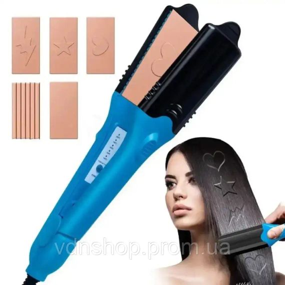 Плойка-выпрямитель для волос со сменными насадками HAIR STYLE XL-619 Утюжок с керамическим покрытием | Зображення 2