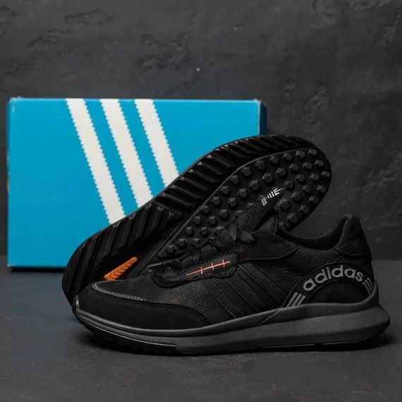 Кросівки шкіряні Adidas чорні. | Зображення 7