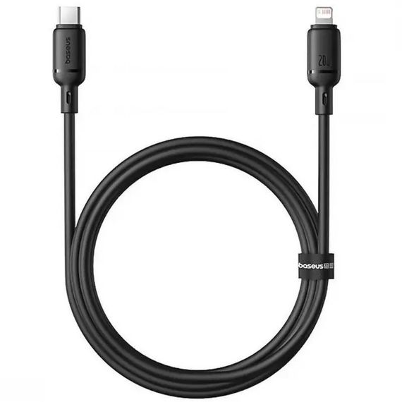 Дата кабель Baseus Silky Series OS Fast Charging Type-C to Lightning 20W (2m) (P10377701) Cluster Black | Зображення 1