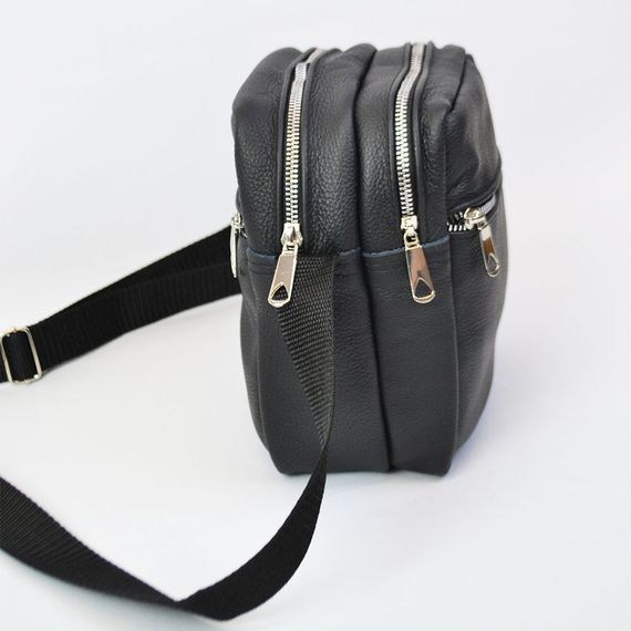 Барсетка чоловіча через плече, Сумка месенджер шкіряна, Чоловіча міська сумка крос-боді KI-18 | Зображення 6