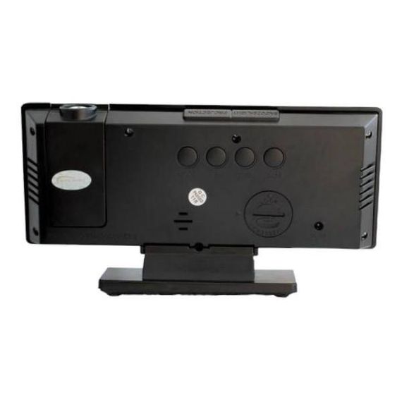 Часы электронные LED DS 3618 LP с проектором времени Черные с зеленой подсветкой