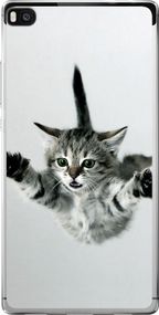 Чехол на Huawei Ascend P8 Летящий котёнок "2322u-123-17620"