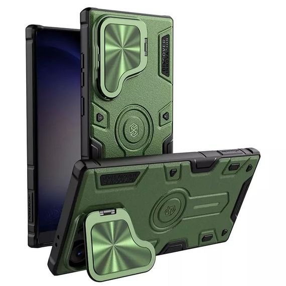 TPU+PC чохол Nillkin CamShield Armor Prop для Samsung Galaxy S24 Ultra Dark Green | Зображення 3