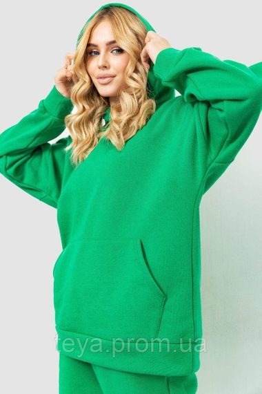 Спортивный костюм женский на флисе, цвет зеленый,  размер L-XL FA_008426 | Зображення 5