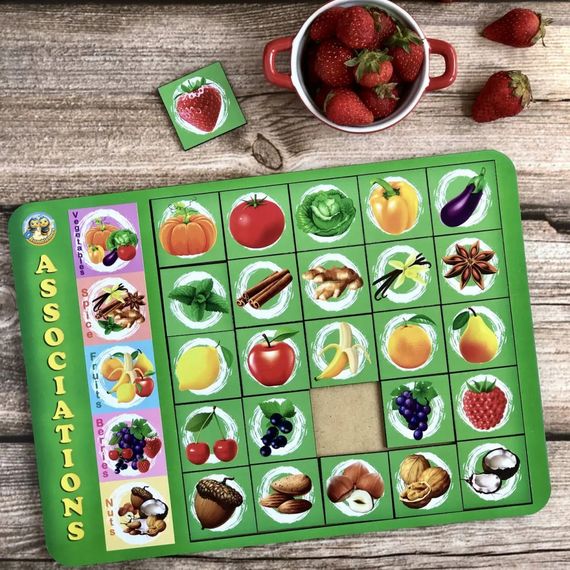 Деревянный пазл-вкладыш "Ассоциации - 5" Ubumblebees (ПСД134) PSD134, 25 плашек | Зображення 2