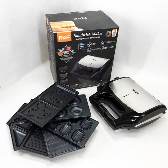 Бутербродница мультимейкер, Универсальный гриль для домашних блюд, Решетки для жарки мяса и овощей ZW-61 | Зображення 9