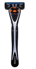 Ручна бритва Qshave Black Spider для чоловічого гоління (1 ручка, 1 лезо X6 і 1 лезо X5)