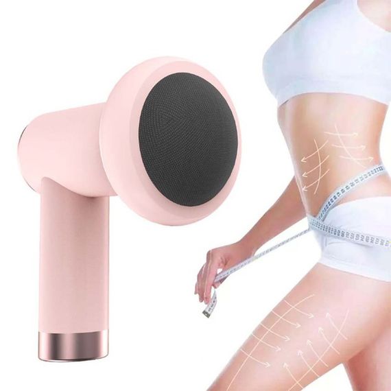 Массажер антицеллюлитный для тела рук и ног 4 насадки 6 скоростей Deep Rolling Massager. Цвет: розовый | Зображення 4
