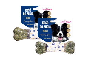Ласощі у вигляді жувальної кістки Lovi Food.(лосось/яловичіна/спіруліна) S-12см