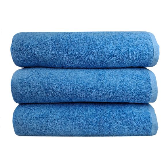 Набір рушників SoundSleep Delicat 2 шт з петелькою махрових 50х90 см і 70х140 см 500 г темно-блакитні (2800004680134) | Зображення 2