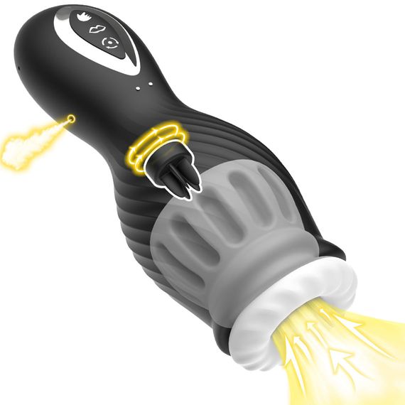 Мастурбатор Dragon Spin (Ротація) Babydoll Універсальний. Чорний 970-3 (MY017-B)