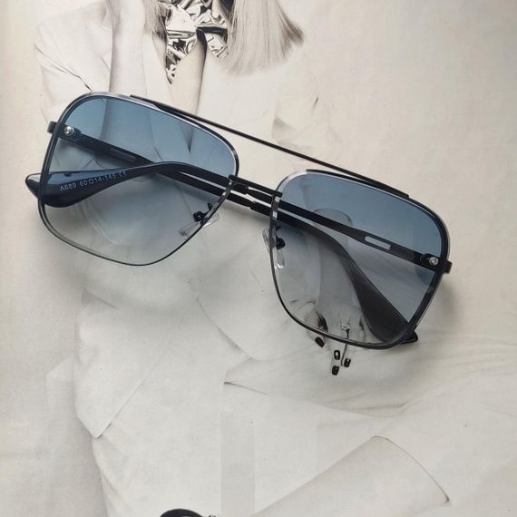 Квадратные очки авиаторы Бирюзово-коричневый  (6634) | Зображення 5