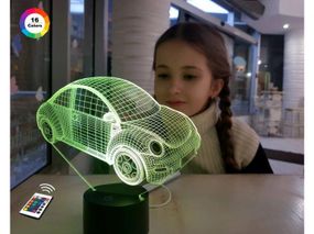 3D светильник ночник с пультом  "Автомобиль 14" 3DTOYSLAMP