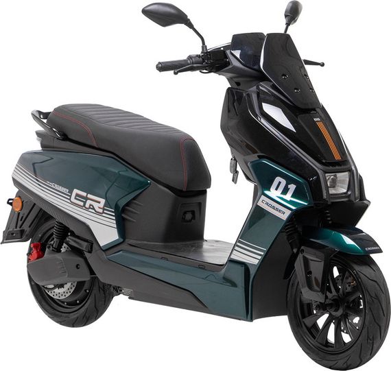 Электроскутер Crosser CR-22 2500W 72V 35Ah Graphene, до 80 км, 65 км/ч, современный городской электроскутер Зелений