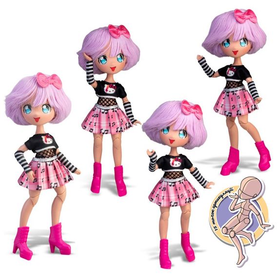 Детская кукла "Тедди Рок" 4SF Manga Dolls HKTF0100 серии "Hello Kitty" | Зображення 6