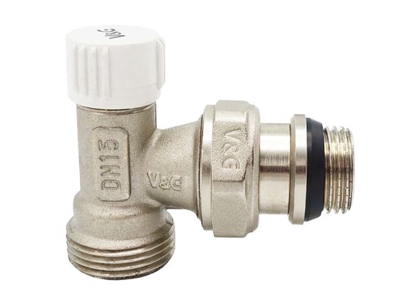 Радіаторний вентиль кутовий налаштувальний Valogin 1/2" х 3/4" євроконус VG-601201 1/16 шт | Зображення 2