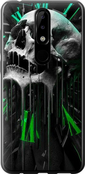 Чехол на Nokia 5.1 Plus Череп-часы "4100u-1543-17620"
