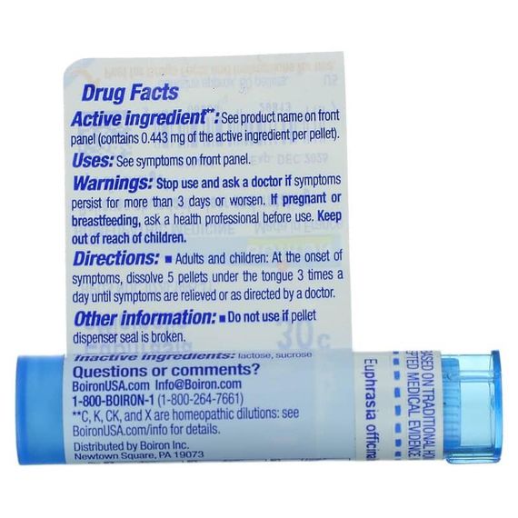 Калькарея карбоніка, Calcarea Carbonica, Single Remedies, Boiron, 30C, приблизно 80 гранул | Зображення 1