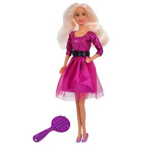 Дитяча лялька "Вечірня красуня" DEFA 8226(Violet) гребінець