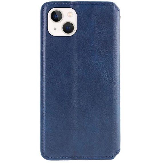 Шкіряний чохол-книжка GETMAN Cubic (PU) для Apple iPhone 13 (6.1") Синій | Зображення 1