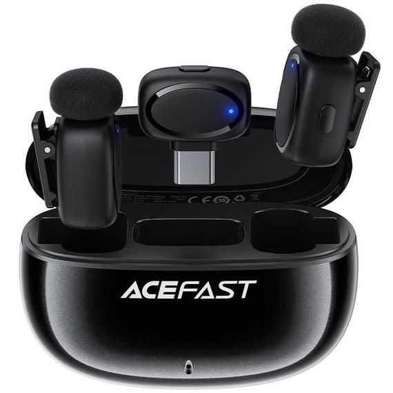Петличный беспроводной микрофон Acefast R2 Type-C Black