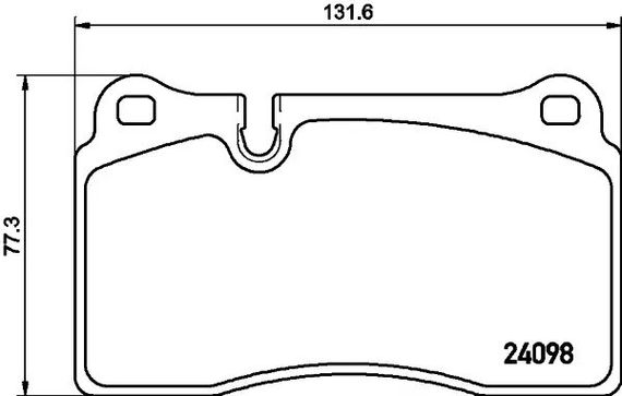 Колодки передні гальмівні vw touareg 02- (brembo), HELLA PAGID (8DB355011851) | Зображення 2