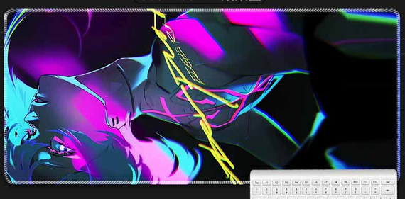 Ігрова поверхня для мишки з Аніме принтом «Кіберпанк / Cyberpunk» 800*300*3 мм 0904