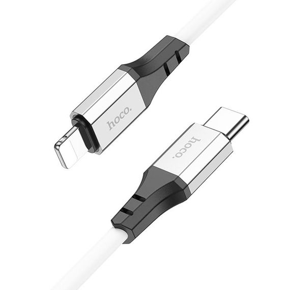 Дата кабель Hoco X86 Spear Type-C to Lightning 20W (1m) White | Зображення 1