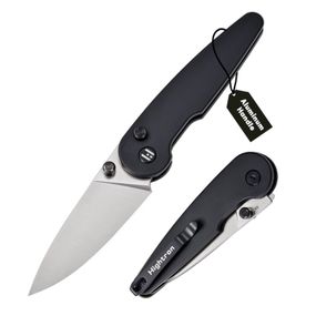 Нож Hightron Birdidi, D2, алюміній, чорний, сатиновий клинок (HK06BLKS)