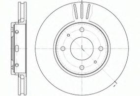 Диск гальмівний MITSUBISHI CARISMA передн., вент. (вир-во REMSA) REMSA 658510 на MITSUBISHI CARISMA (DA_)