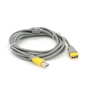 Подовжувач USB 2.0 V-Link AM / AF, 3.0m, 1 ферит, Grey / Yellow