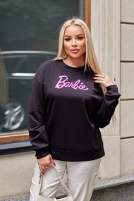 Жіноче худі колір чорний «Барбі» р.4XL 440088