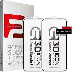 Стекло защитное Armorstandart Icon 3D iPhone 13 mini Black 2 шт. (ARM62765)