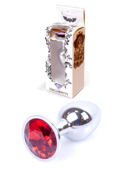 Анальна пробка - Jewellery Silver Plug Red Sex Aura