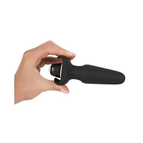 Анальна пробка з вібрацією Sweet Smile Rechargeable Butt Plug, чорна | Зображення 4