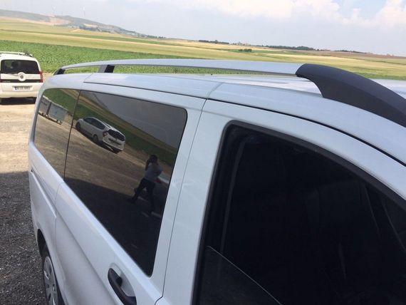 Рейлінги Хром ELITE (пласт. ніжка) Коротка база (Short, Compact) для Mercedes Viano 2004-2015 рр | Зображення 4