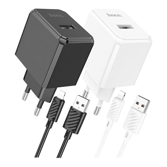 Мережевий зарядний пристрій Hoco CS11A 1 USB 2.1 A + USB to Lightning