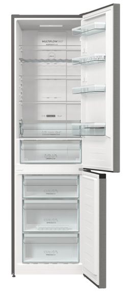 Холодильник з нижньою морозильною камерою Gorenje, 200х60х60см, 2 двері, 235(96)л, А++, Total NF (NRK6202AXL4) | Зображення 6