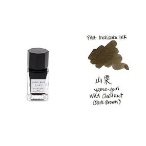 Элитные чернила для перьевых ручек 15мл - Pilot Iroshizuku Ink-15, коричневый (yama-guri/дикий каштан)
