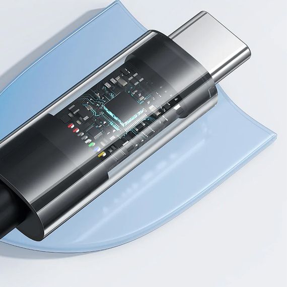 Дата кабель Baseus Gem Fast Charging USB to Type-C 100W (2m) (P10373002111) Cluster Black | Зображення 3