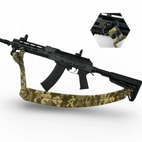 Ремінь двоточковий з широким наплічником  QD антабках для AR/АК піксель
