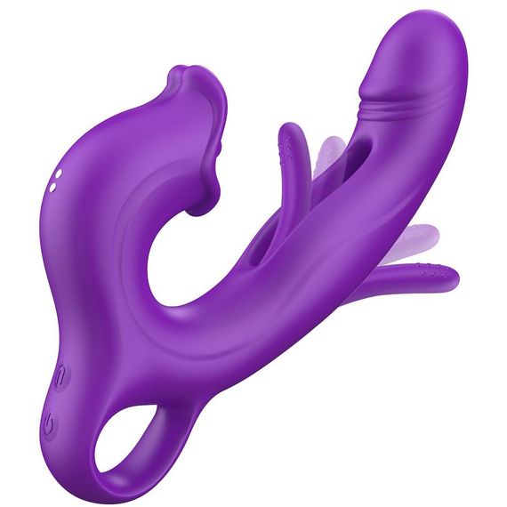Вібратор - Erospace Sweet Play G-Spot Vibrator With Clitoral Licking & Flapping A17 Sex Aura | Зображення 1