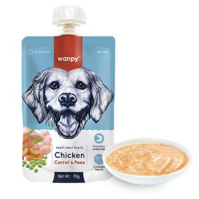 Wanpy Chicken Carrot & Pea ванпи крем-суп курка з морквою рідкий корм для собак 90 г