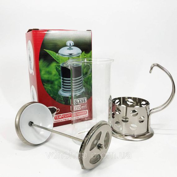 Заварник скляний з пресом, Прес-заварник для чаю Френч-прес для кухні сервірування JB-49 | Зображення 5