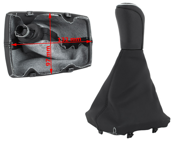 Audi A6 C6 (04-12) ручка перемикання передач КПП 5 ступка з чохлом та рамкою, Ауді А6 С6 | Зображення 1