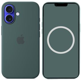 Чохол Silicone case (AAA) full with Magsafe and Animation для Apple iPhone 16 (6.1") Lake Green