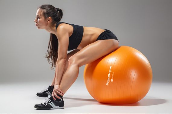 М'яч для фітнесу (фітбол) Power System PS-4011 Ø55 cm PRO Gymball Orange | Зображення 5