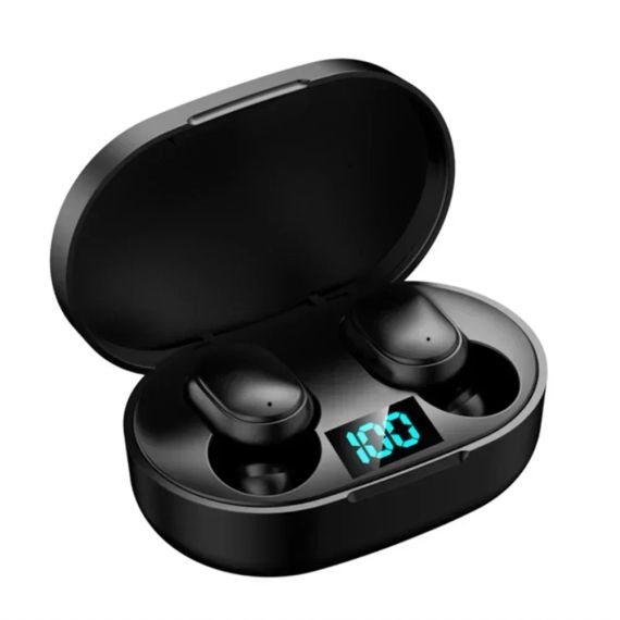 TWS Е6S Беспроводные Bluetooth-наушники с шумоподавлением и микрофоном, IPX5 водонепроницаемые. Чёрные