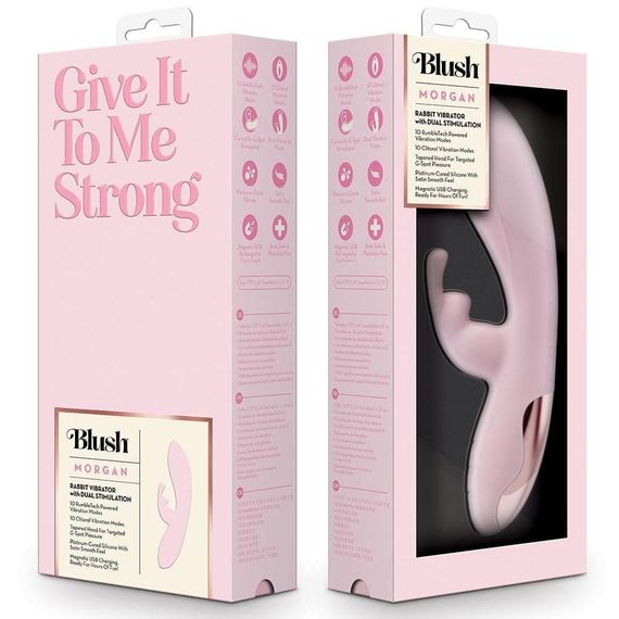 Вибратор-кролик Blush Morgan для точки G и клитора, розовый sexstyle | Зображення 8